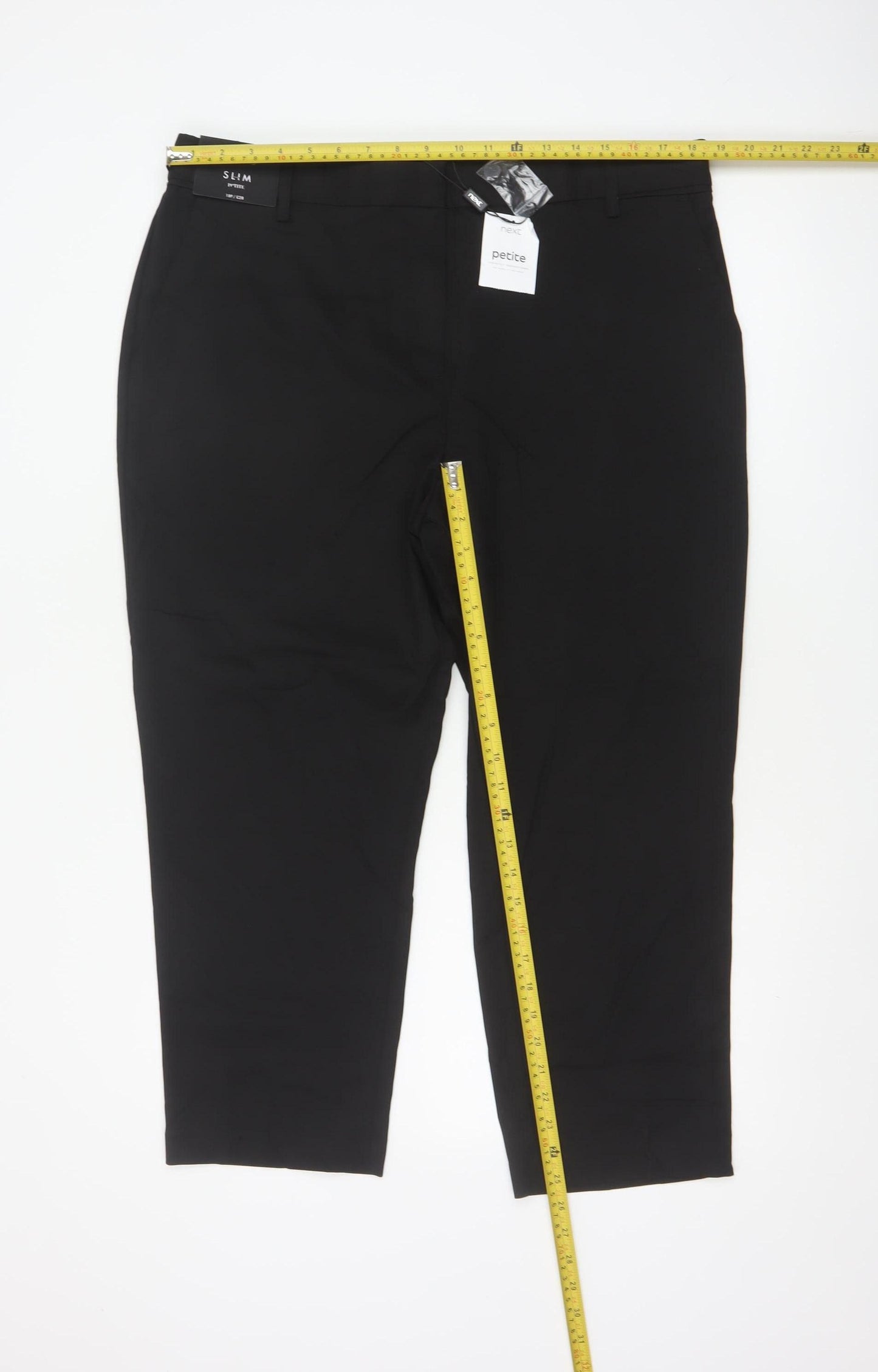 Next Women’s Black UK 18 Petite Slim Tailored Trousers 28in