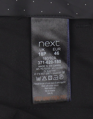 Next Women’s Black UK 18 Petite Slim Tailored Trousers 28in