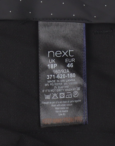 Next Women’s Black UK 18 Petite Slim Tailored Trousers 28in