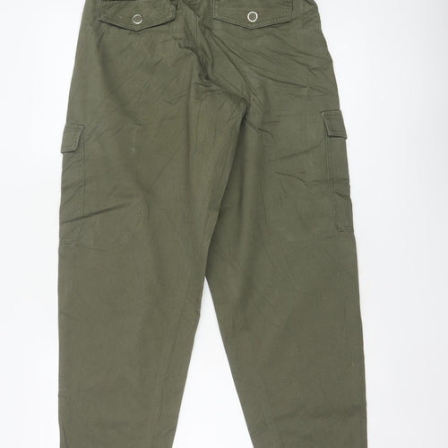 River Island Women Green UK 6 Tapered Cargo Trousers