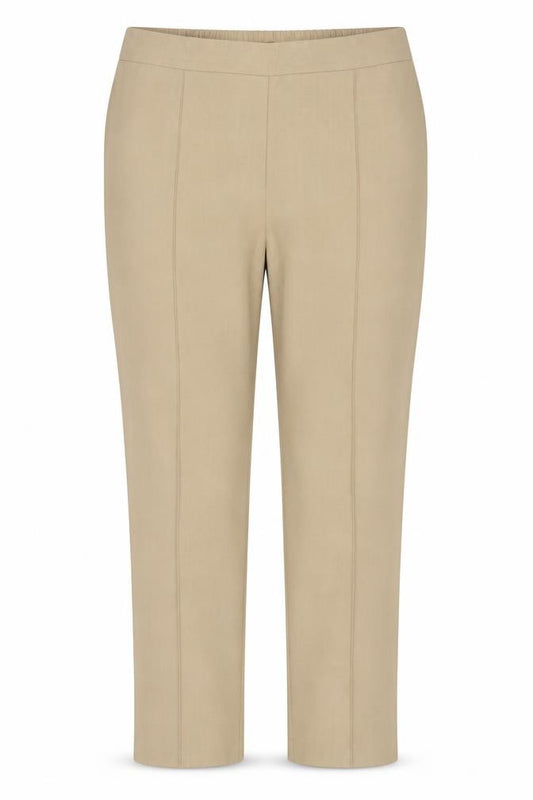 Marks and Spencer Women Beige UK 22 Straight High Rise Trousers