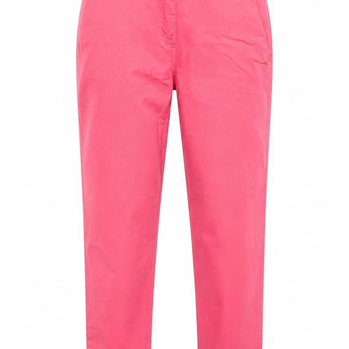 Joules Women’s Pink UK 8 Chino Trousers Tapered Mid Rise Pockets