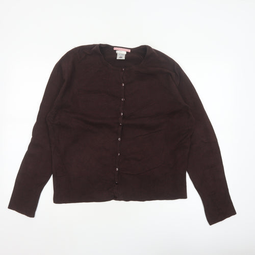 Old Navy Women’s Brown 2XL Stretch Knit Button Cardigan Long Sleeve
