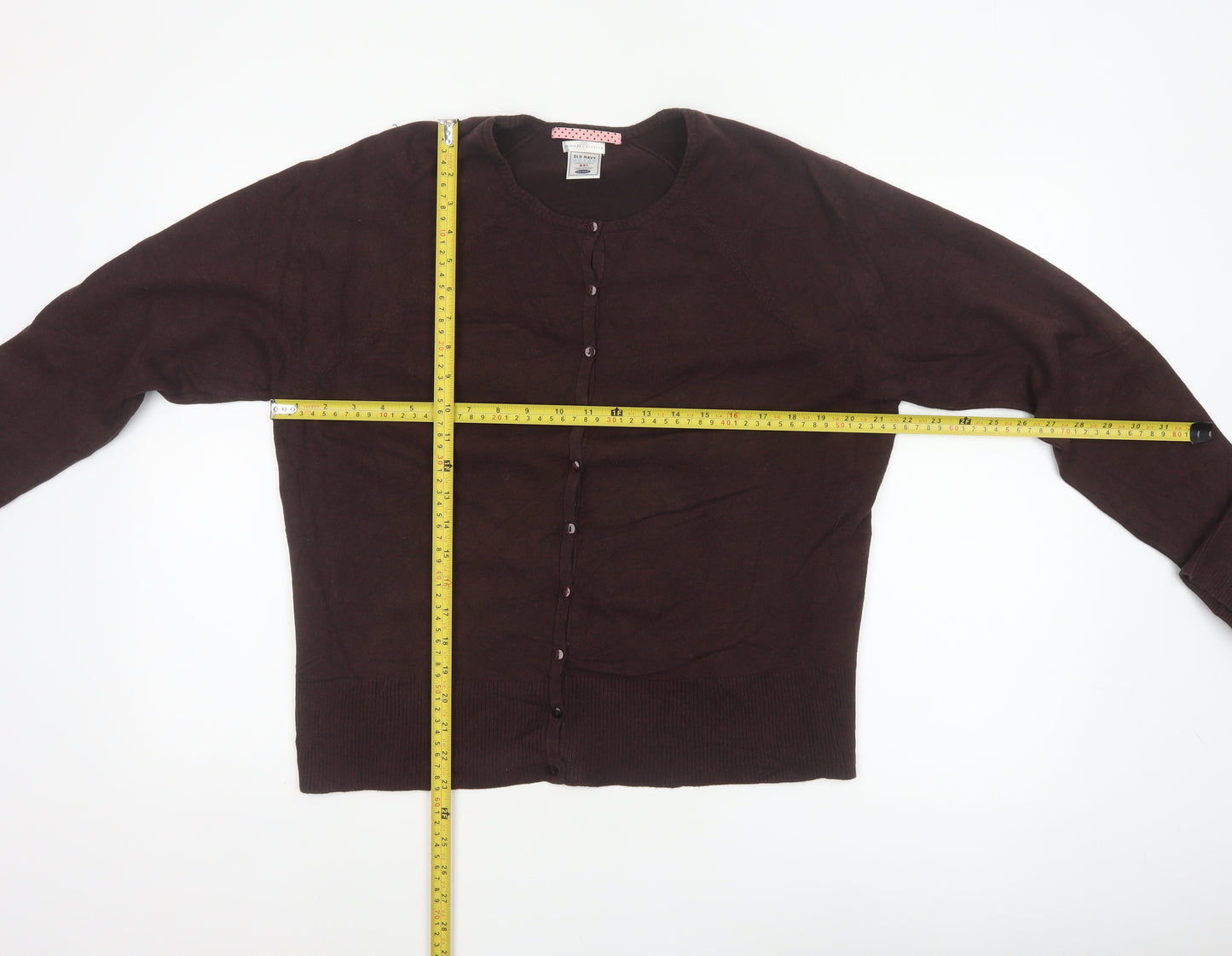 Old Navy Women’s Brown 2XL Stretch Knit Button Cardigan Long Sleeve