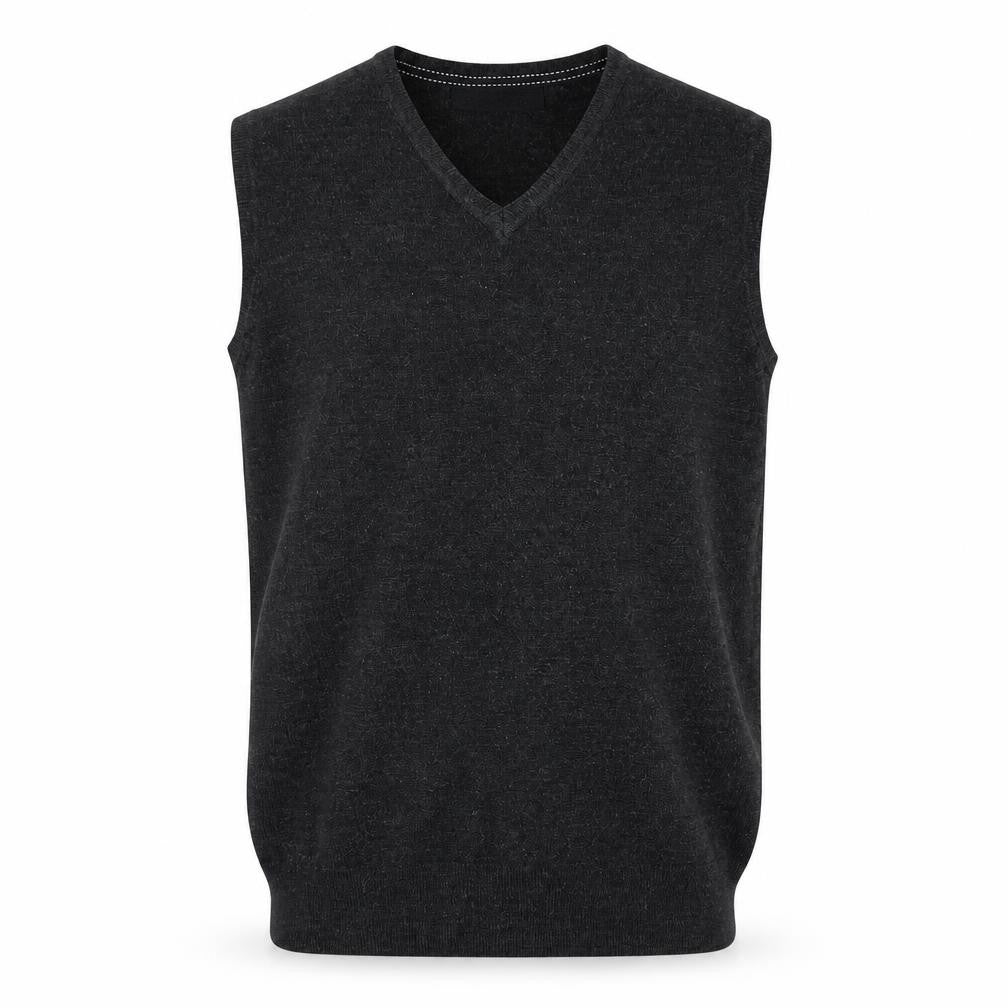 Burton Mens Black L V-Neck Knitted Sleeveless Jumper Vest
