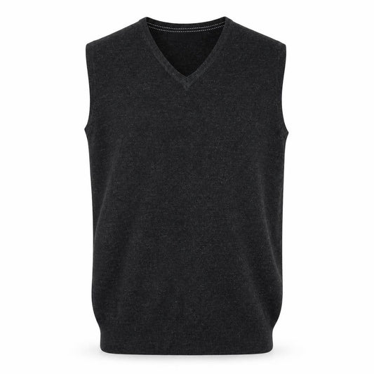 Burton Mens Black L V-Neck Knitted Sleeveless Jumper Vest