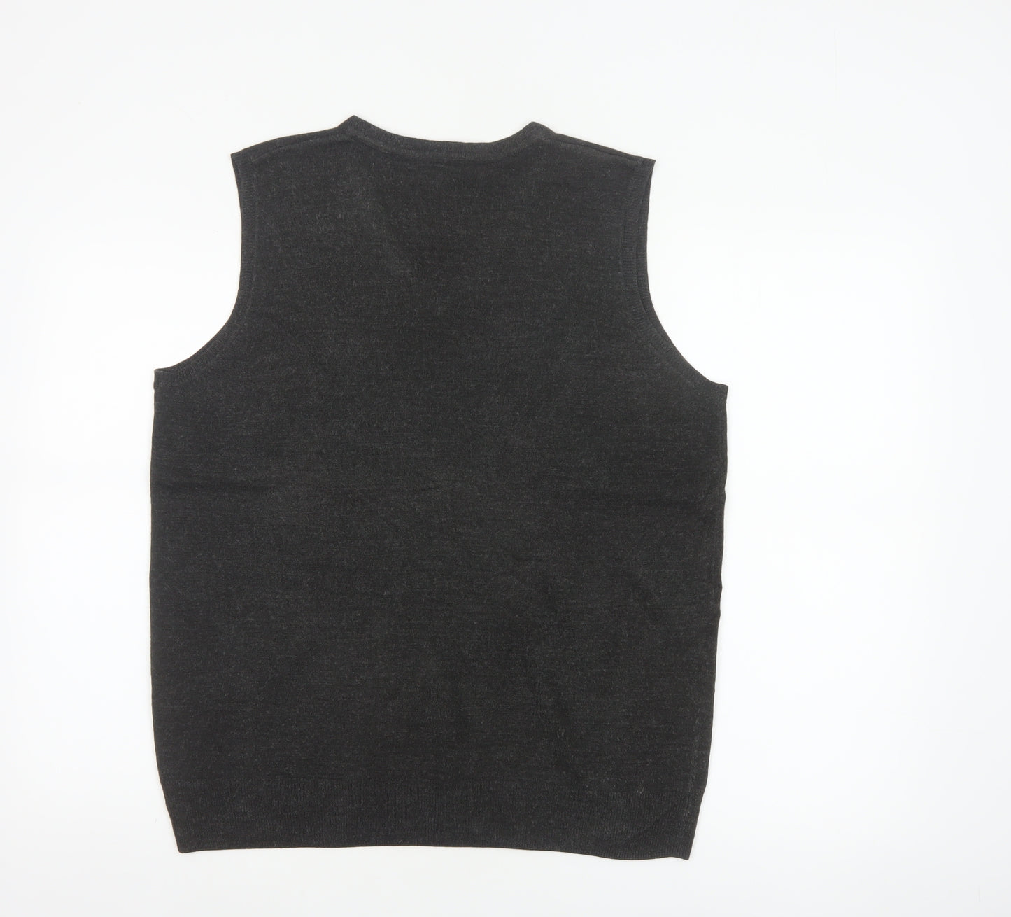 Burton Mens Black L V-Neck Knitted Sleeveless Jumper Vest