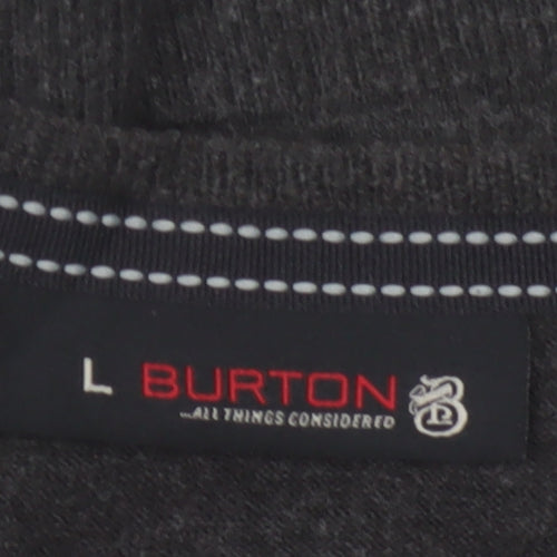 Burton Mens Black L V-Neck Knitted Sleeveless Jumper Vest