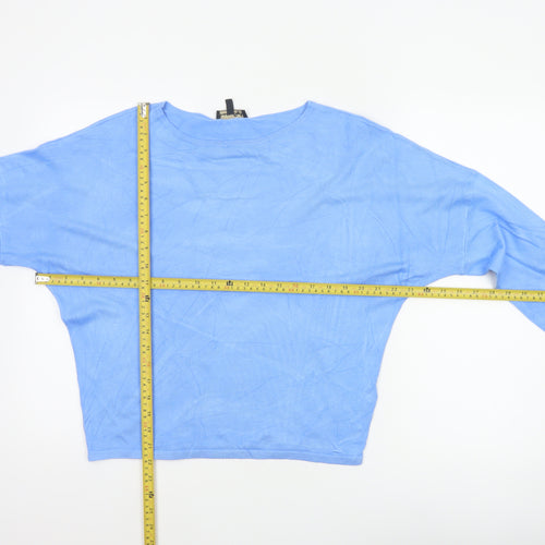 Phase Eight Women’s Blue XS Viscose Knit Crew Neck Pullover Jumper