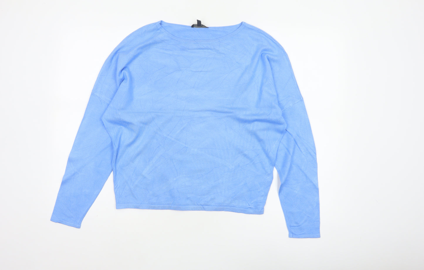 Phase Eight Women’s Blue XS Viscose Knit Crew Neck Pullover Jumper