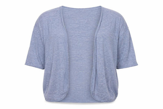 Fat Face Women’s Blue Size 20 Linen Open 3/4 Sleeve Cardigan
