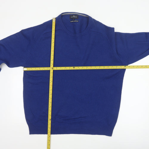 Blue Harbour Men’s Blue L Lambswool Crew Neck Pullover Jumper