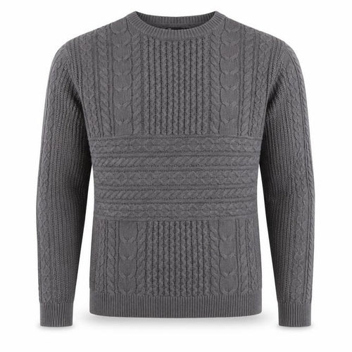 ASOS Design Men's Grey M Cable-Knit Crew Neck Pullover Jumper