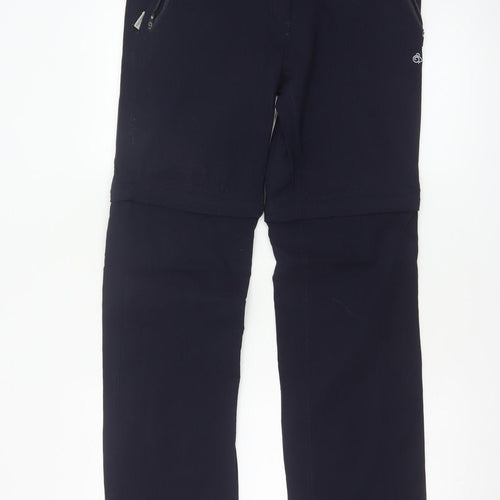 Craghoppers Women’s Navy UK 10R Convertible Zip-Off Walking Trousers