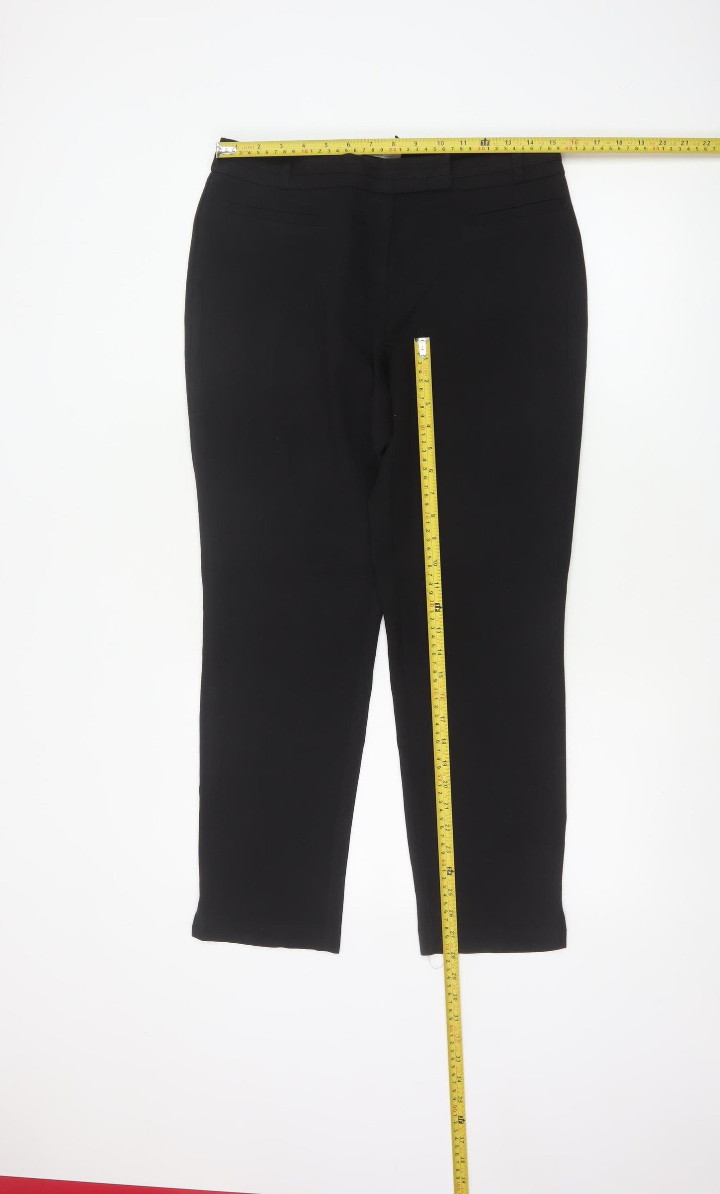 Wallis Women’s Black Petite UK 12 Tailored Straight Leg Trousers