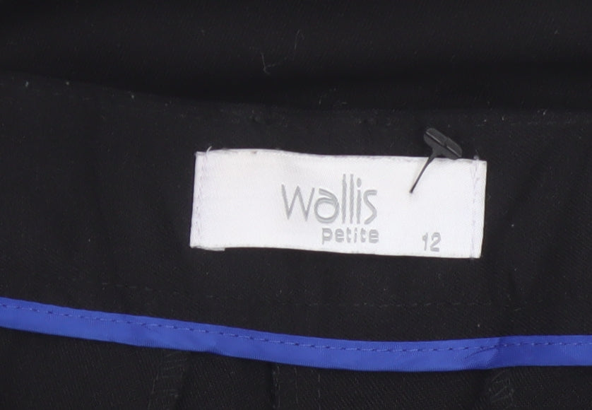 Wallis Women’s Black Petite UK 12 Tailored Straight Leg Trousers
