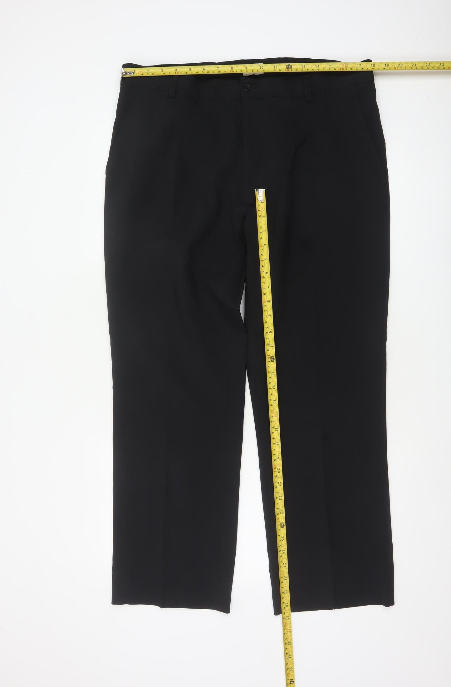 Farah Classic Men’s Black 38W 29L Straight Dress Trousers