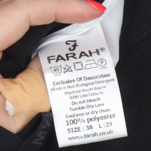 Farah Classic Men’s Black 38W 29L Straight Dress Trousers
