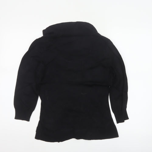 Coast Women’s Black Size 12 Cowl Neck Silk Blend Knit Jumper