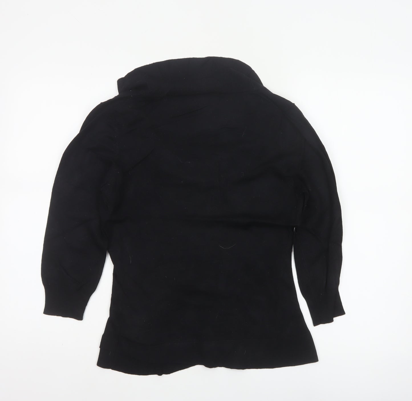 Coast Women’s Black Size 12 Cowl Neck Silk Blend Knit Jumper
