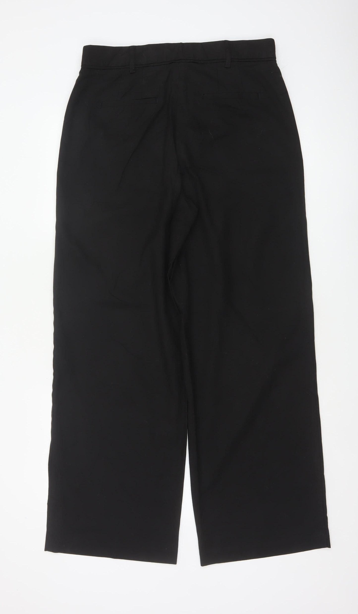 Next Women’s Black UK 14 Tailored Wide-Leg Dress Trousers