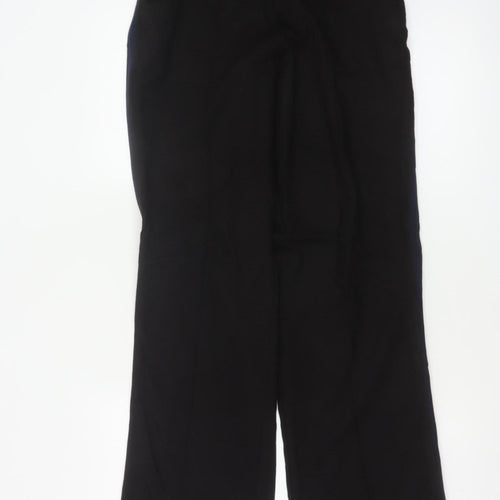 Jigsaw Women Black UK 10 High Rise Bootcut Pull-On Dress Trousers