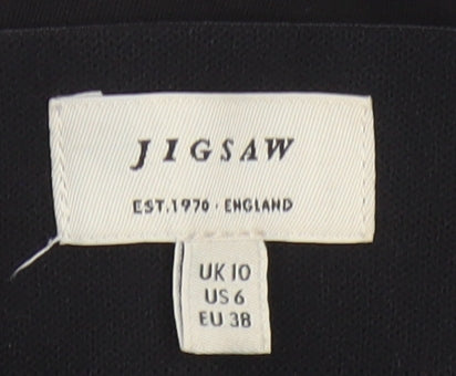 Jigsaw Women Black UK 10 High Rise Bootcut Pull-On Dress Trousers