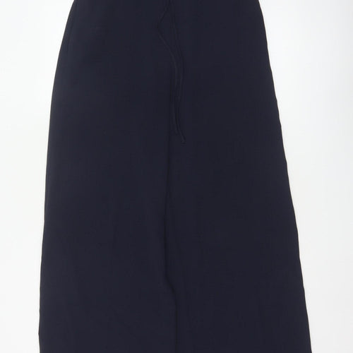 Marks and Spencer Women’s Navy Blue Size 10 Wide Leg Drawstring Trousers
