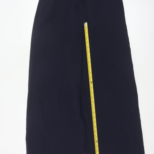 Marks and Spencer Women’s Navy Blue Size 10 Wide Leg Drawstring Trousers