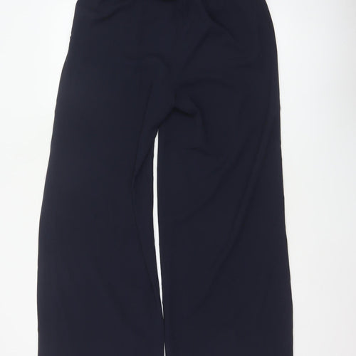 Marks and Spencer Women’s Navy Blue Size 10 Wide Leg Drawstring Trousers
