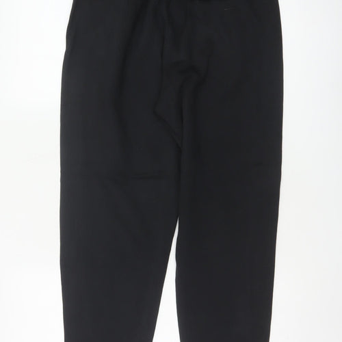 adidas Boys Black Jogger Trousers 13-14 Years Cotton Blend Elastic Waist