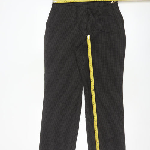 Marks and Spencer Women Brown UK 10 Short Straight Tailored Trousers