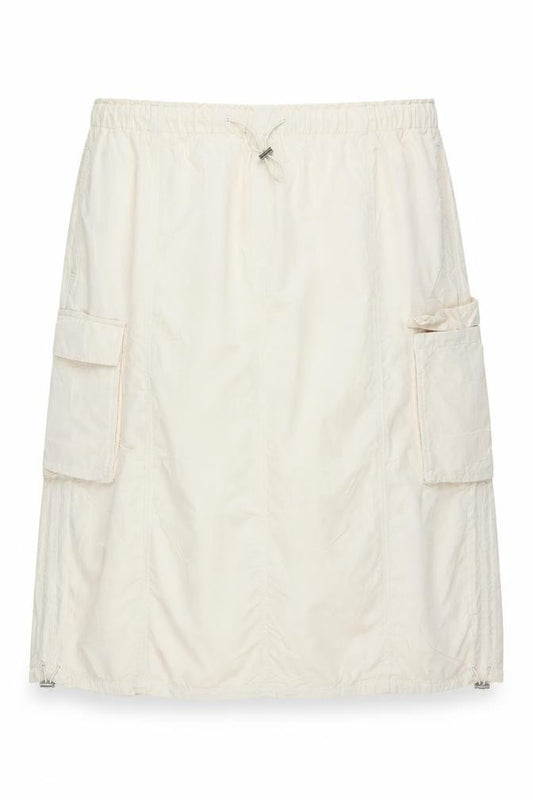 Marks & Spencer Women Beige UK 24 Long Cargo Skirt Drawstring Pockets