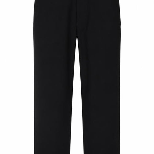George Men’s Black 34 Regular Straight Dress Trousers Adjustable Waist