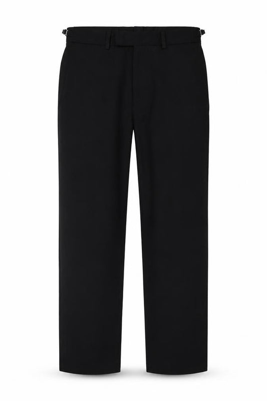 George Men’s Black 34 Regular Straight Dress Trousers Adjustable Waist
