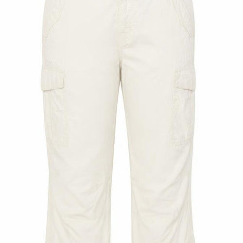 Marks & Spencer Women Beige Size 16 Long Cargo Cropped Trousers