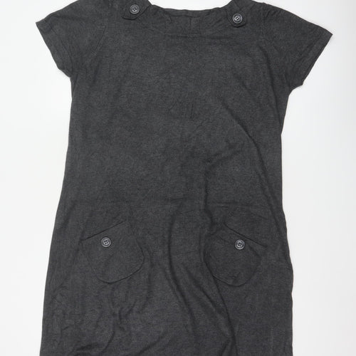 Marks & Spencer Women Grey UK 20 Knit Jumper Dress Pockets