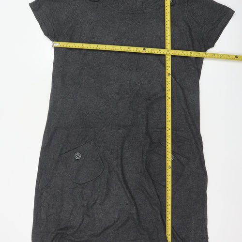 Marks & Spencer Women Grey UK 20 Knit Jumper Dress Pockets