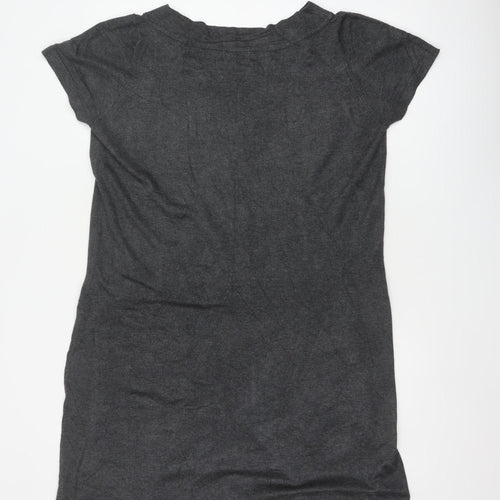 Marks & Spencer Women Grey UK 20 Knit Jumper Dress Pockets
