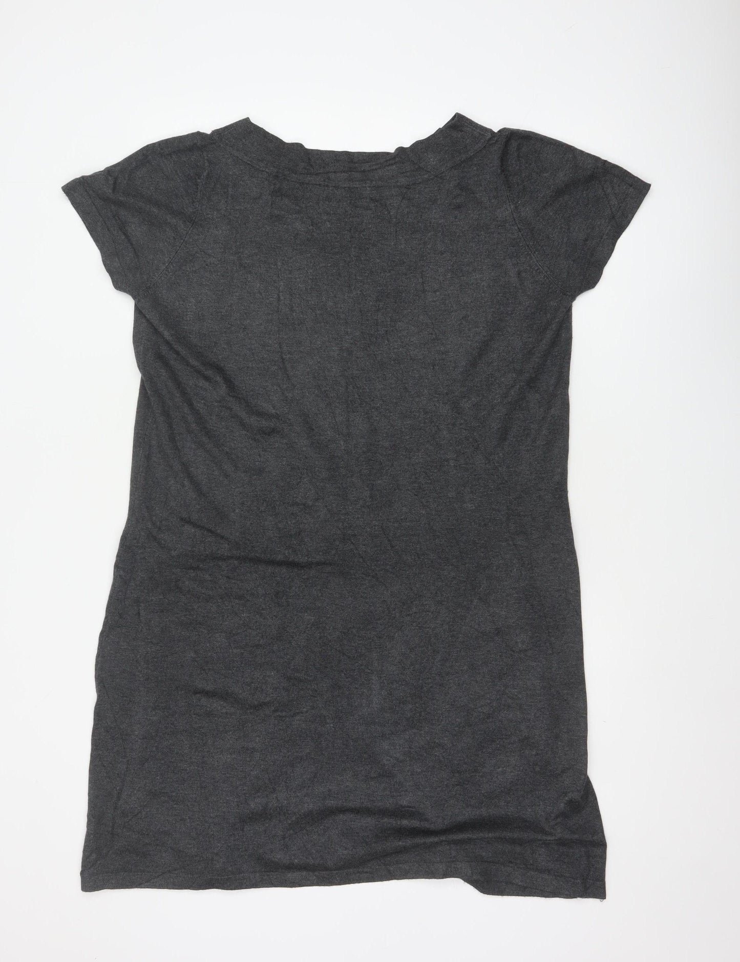 Marks & Spencer Women Grey UK 20 Knit Jumper Dress Pockets