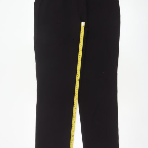 Nicole Farhi Women’s Black UK 14 Wool Blend Straight Tailored Trousers