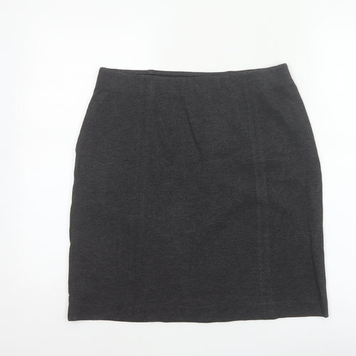 M&S Women’s Grey UK 10 Stretch Pencil Knee Length Skirt