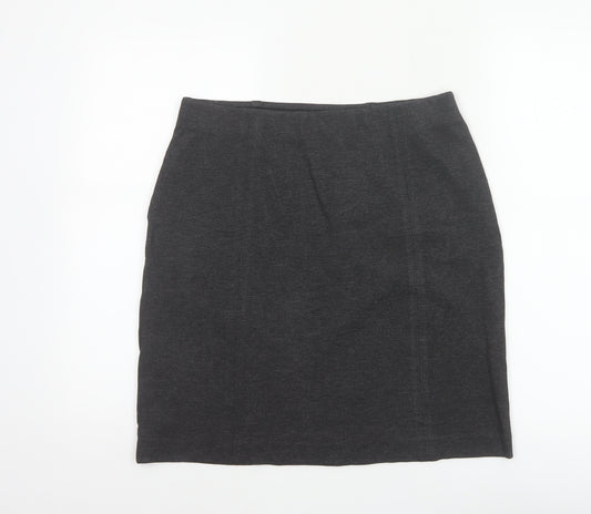 M&S Women’s Grey UK 10 Stretch Pencil Knee Length Skirt