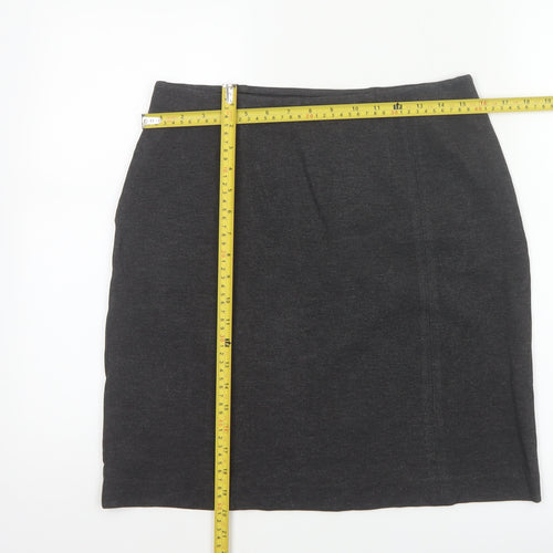 M&S Women’s Grey UK 10 Stretch Pencil Knee Length Skirt