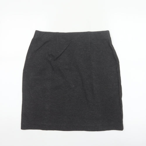 M&S Women’s Grey UK 10 Stretch Pencil Knee Length Skirt