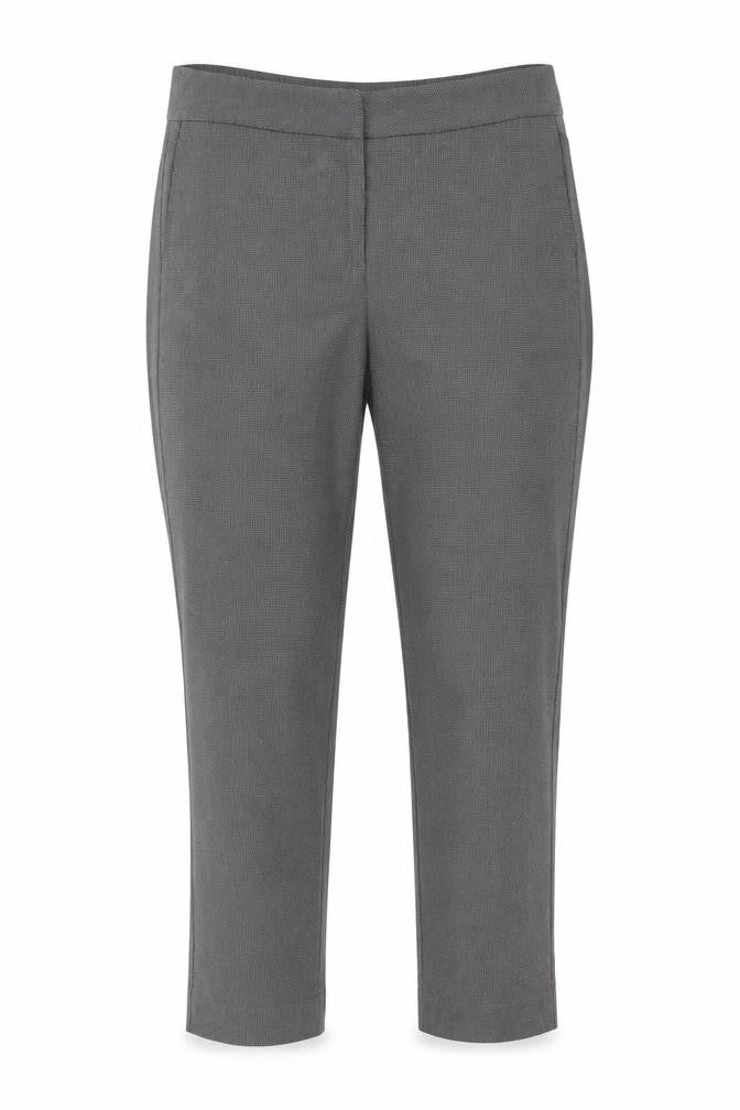 GAP Women Grey UK 10 Check Tapered Tailored Dress Trousers