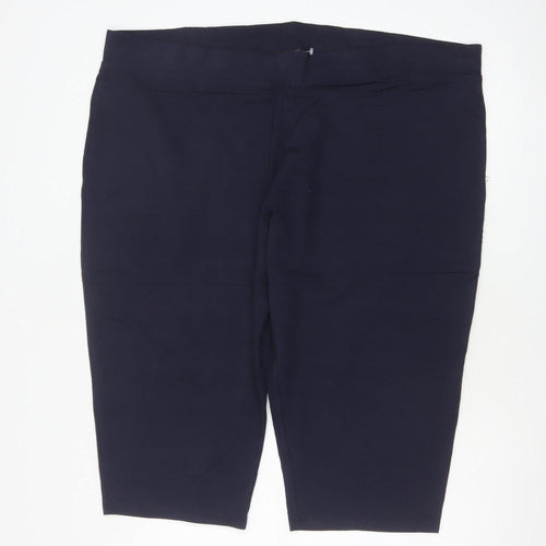 M&S Women’s Blue UK 24 Biker Shorts Stretch Cotton Activewear