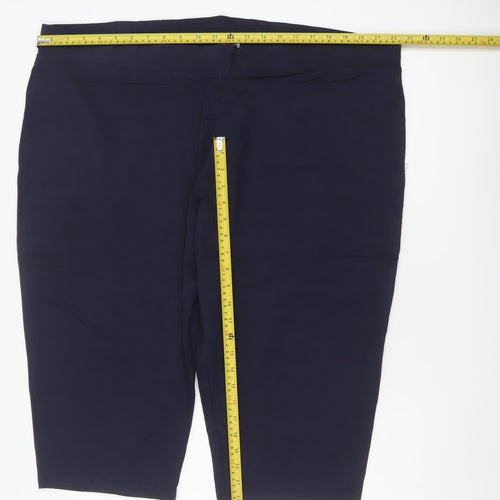 M&S Women’s Blue UK 24 Biker Shorts Stretch Cotton Activewear