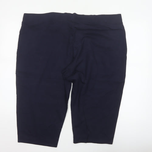 M&S Women’s Blue UK 24 Biker Shorts Stretch Cotton Activewear
