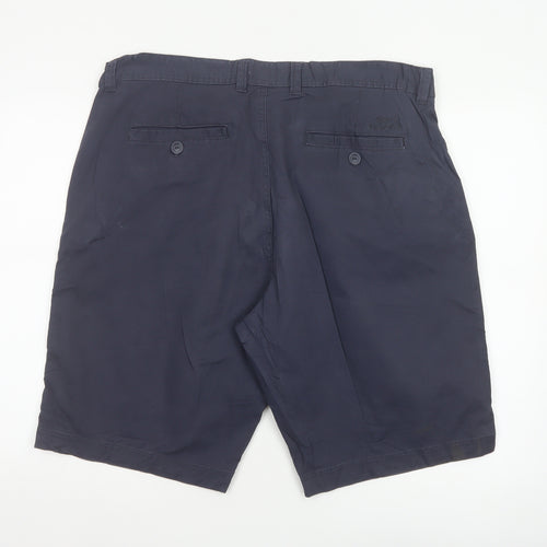 Weird Fish Men's Blue Size 40 Chino Shorts Organic Cotton